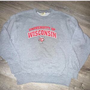 Vintage The Game University of Wisconsin Gray Crewneck Sweatshirt